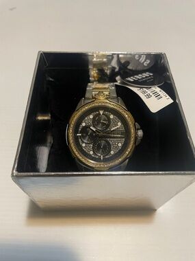 Versus Versace Men's Two-Tone Black and Gold Chronograph Bracelet Watch